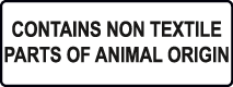 113 Contains non textile parts of animal origin